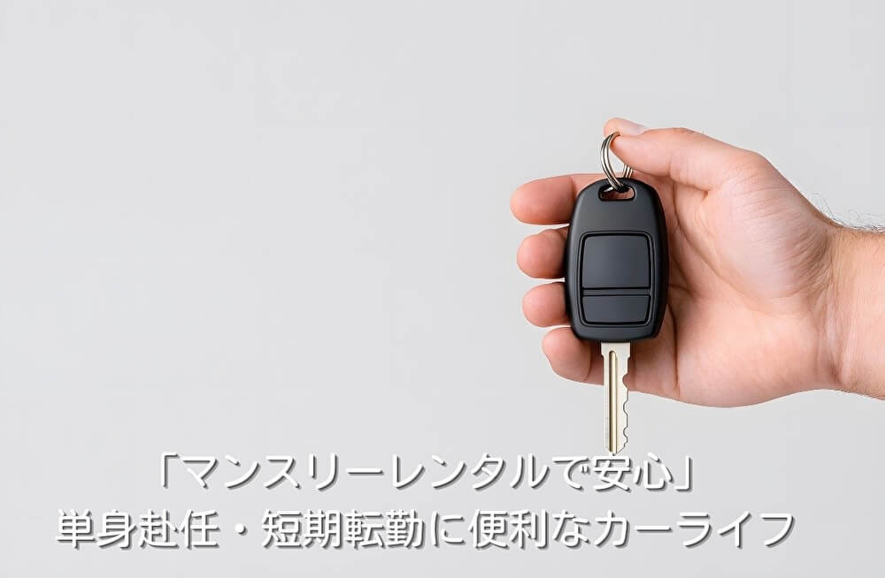 「マンスリーレンタルで安心」単身赴任・短期転勤に便利なカーライフ