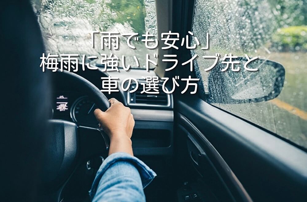 「雨でも安心」梅雨に強いドライブ先と車の選び方