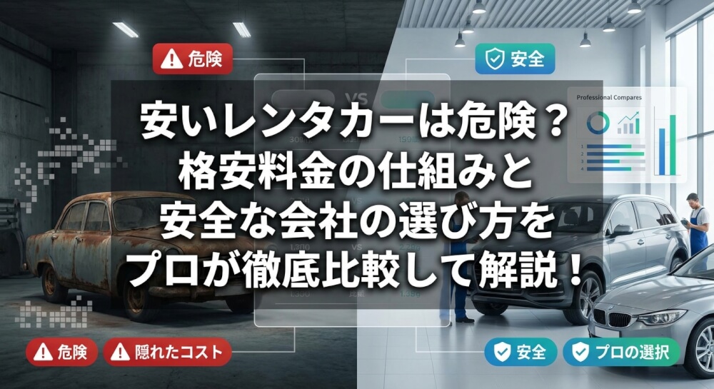 安いレンタカーは危険?格安料金の仕組みと安全な会社の選び方をプロが徹底比較して解説!