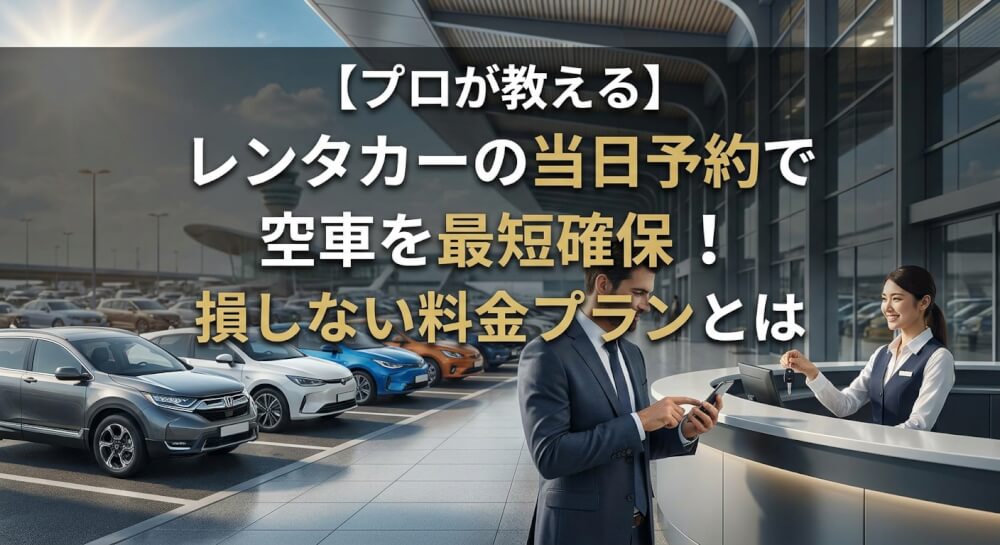 【プロが教える】レンタカーの当日予約で空車を最短確保！損しない料金プランとは