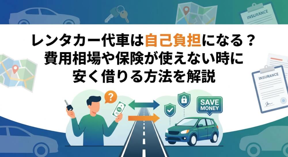 レンタカー代車は自己負担になる？費用相場や保険が使えない時に安く借りる方法を解説